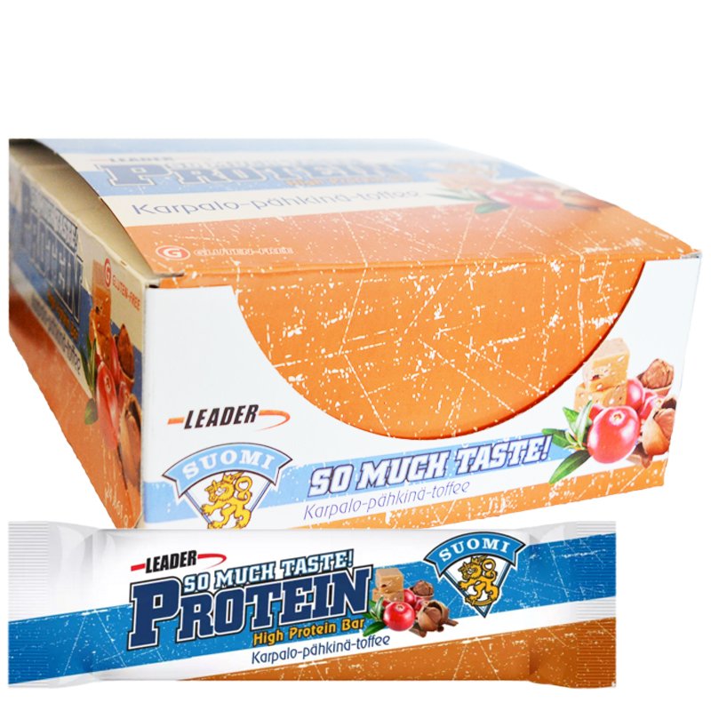 Laatikollinen proteiinipatukoita "Cranberry & Nuts" 24 x 61 g - 67% alennus