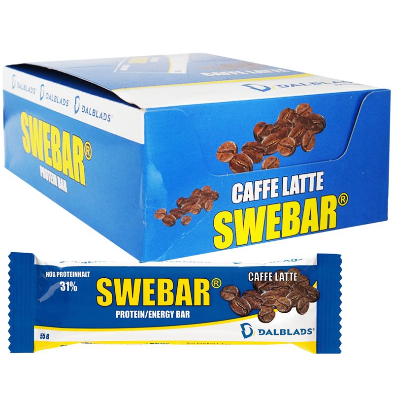 Laatikollinen proteiinipatukoita, Caffe Latte 20 x 55 g - 50% alennus