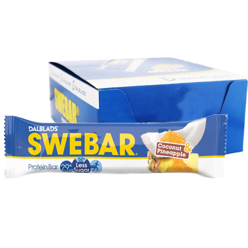 Laatikko: Proteiinipatukat "Coconut & Pineapple" 20 x 55g - 50% alennus