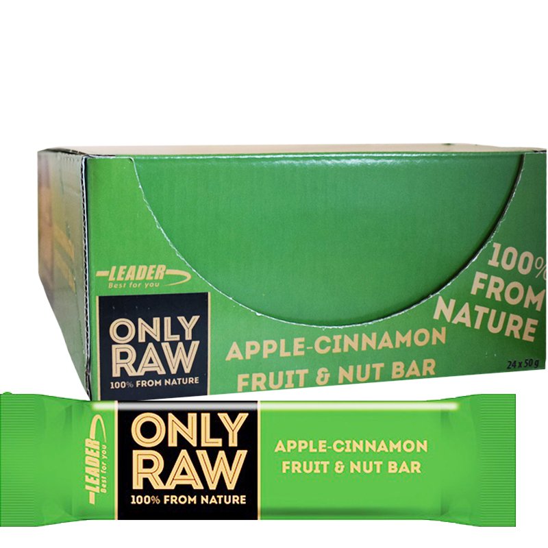 Laatikollinen Hedelmä-Pähkinäpatukoita "Apple & Cinnamon" 24 x 50g - 51% alennus