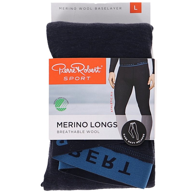 Merinovillaiset Pitkät Alushousut Dark Navy Koko L - 46% alennus
