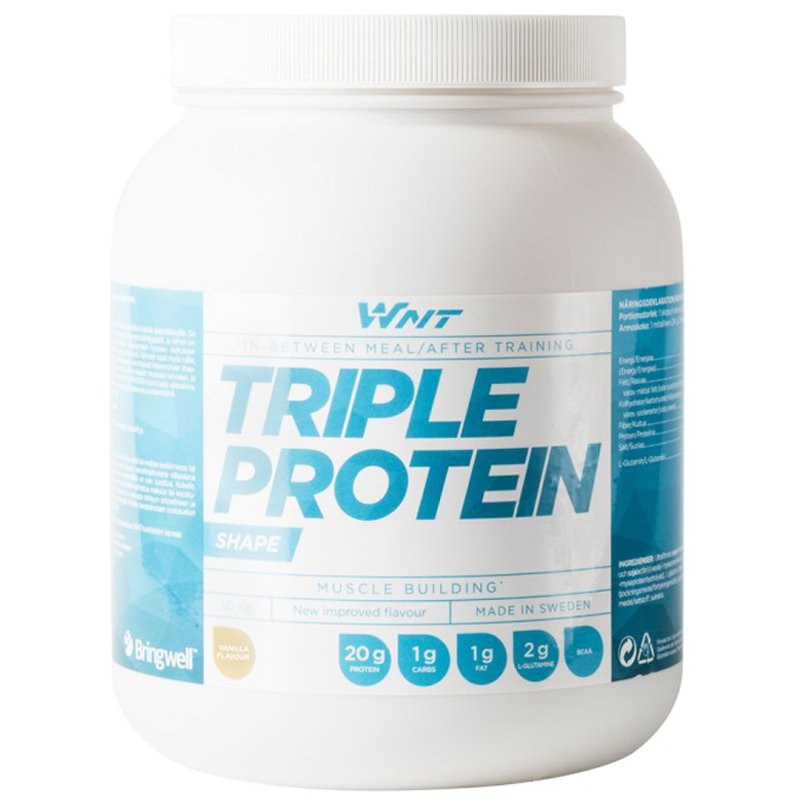 Proteiinijauhe "Triple Protein" Vanilja 1kg - 23% alennus