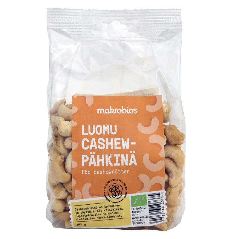 Luomu Cashewpähkinät 250g - 42% alennus