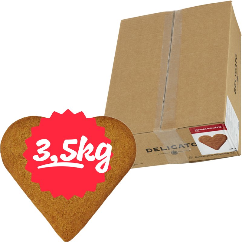 Piparkakkusydämet 3,5kg - 40% alennus