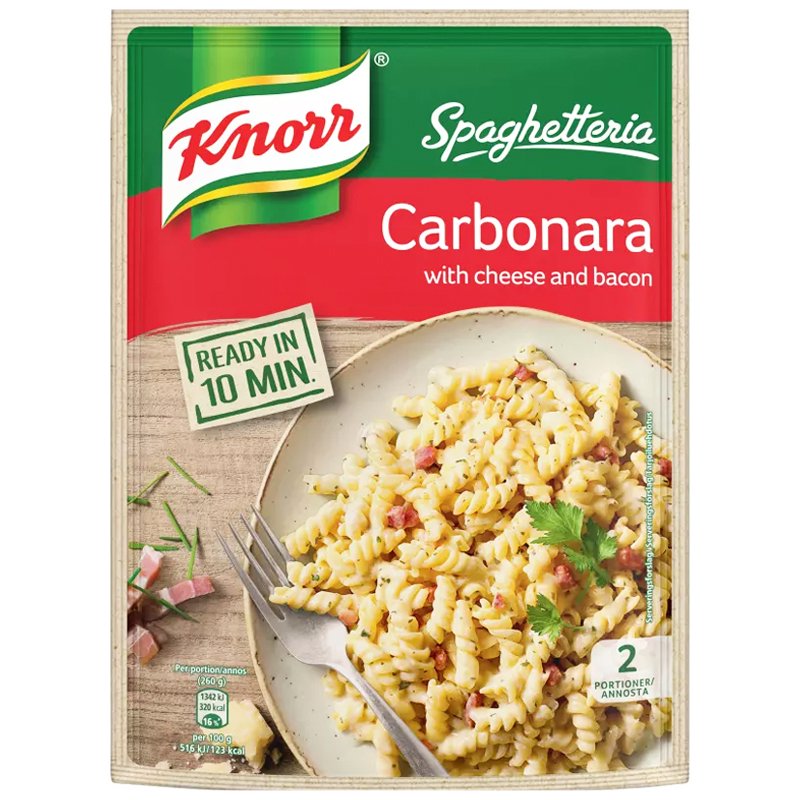 Pasta Carbonara "Cheese & Bacon" 154g - 38% alennus