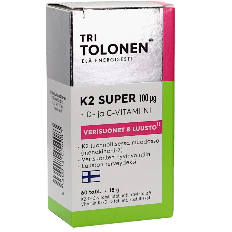 Ravintolisä Vitamiinitabletti K2,D,C - 58% alennus