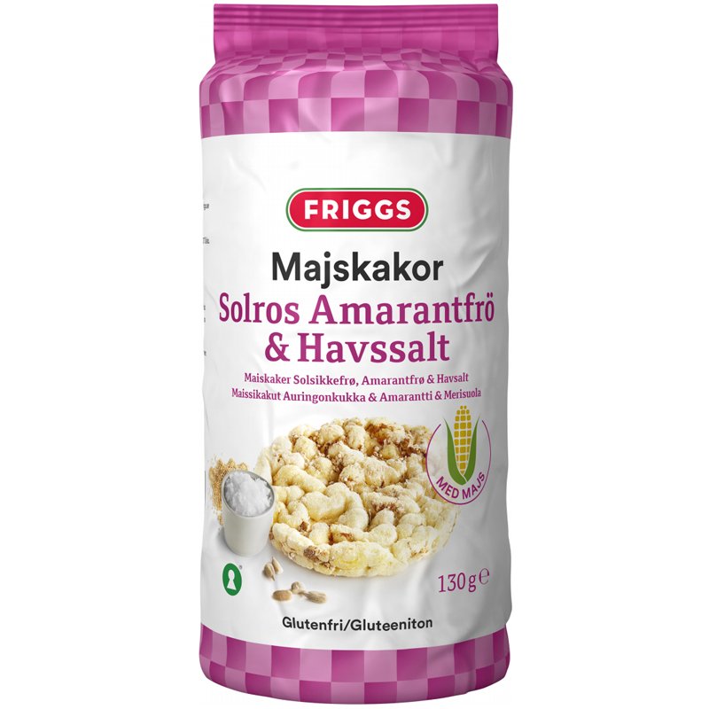 Maissikakut Auringonkukka, Amarantti & Merisuola 130g - 45% alennus