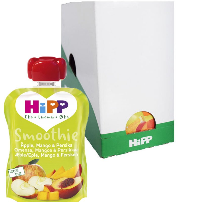 Laatikollinen Smoothieita Omena, Mango ja Persikka, 6x90g - 26% alennus