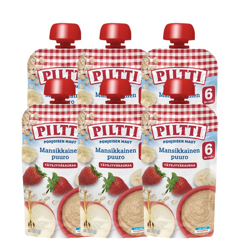 Annospussi Mansikkainen Puuro 6kpl - 54% alennus
