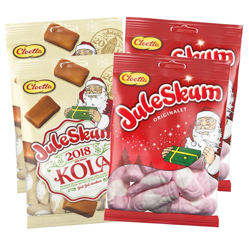 Juleskum Vaahtokarkit 4 x 100g - 50% alennus