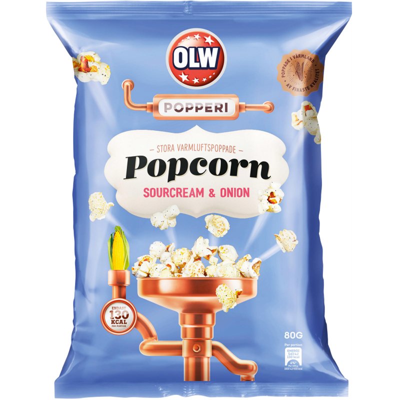 Popkorni "Sourcream and Onion" 80g - 34% alennus