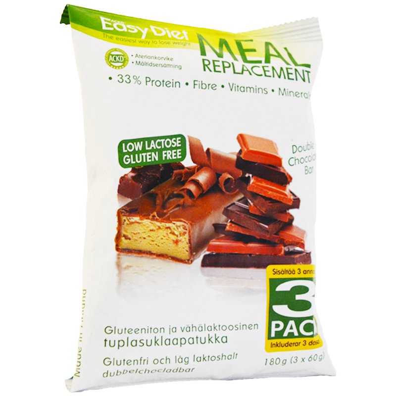 Ateriankorvikepatukka "Double Chocolate" 3 x 60 g - 69% alennus