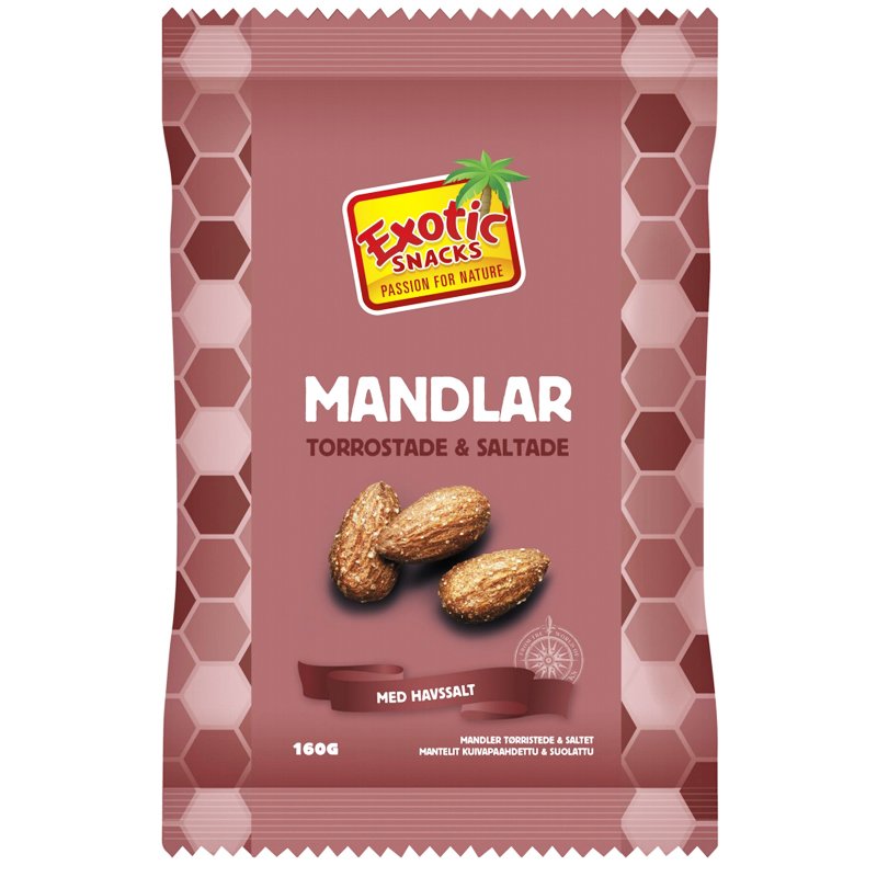 Suolaiset & Paahdetut Mantelit - 25% alennus