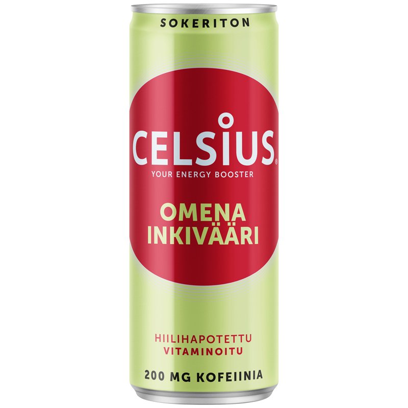 Celsius-juoma "Omena & Inkivääri" 335ml - 81% alennus