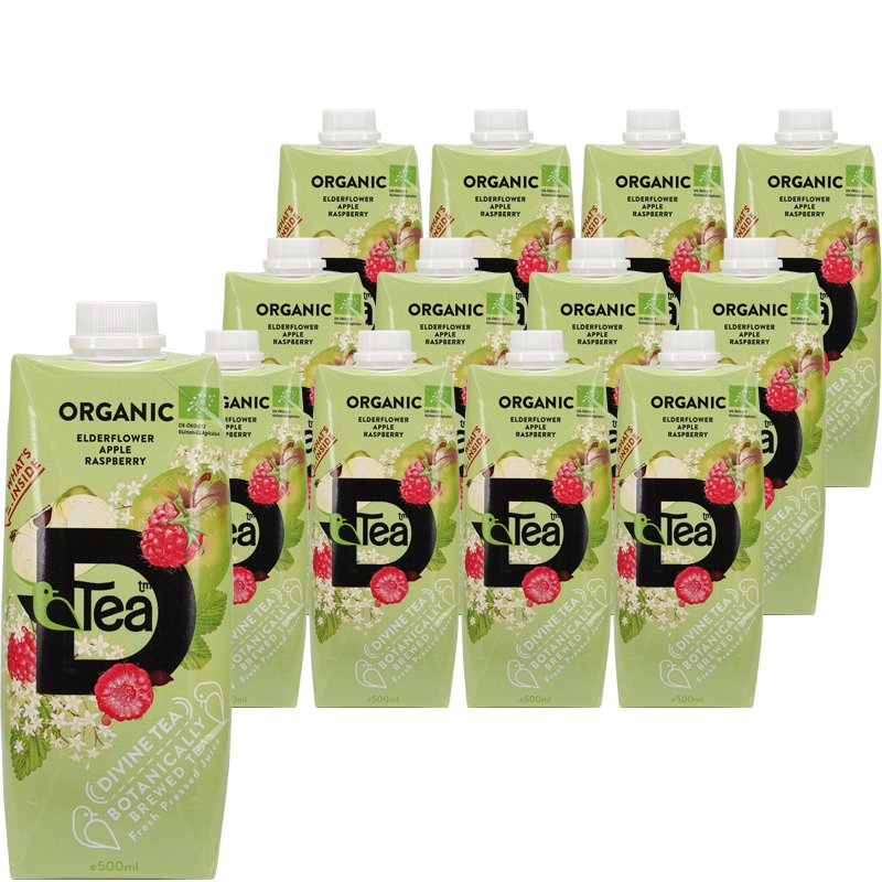 Luomu Teejuomat Elderflower, Apple & Raspberry 12kpl - 78% alennus