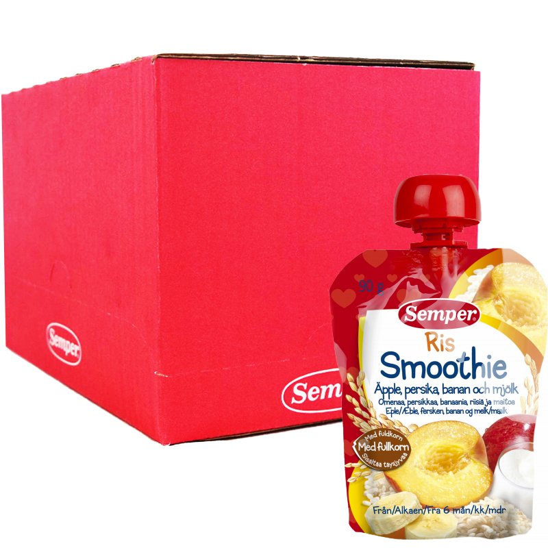 Laatikollinen Lastenruokaa Smoothie Riisi 12 x 90 g - 93% alennus