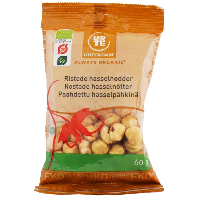 Luomu Paahdetut Hasselpähkinät 60g - 46% alennus