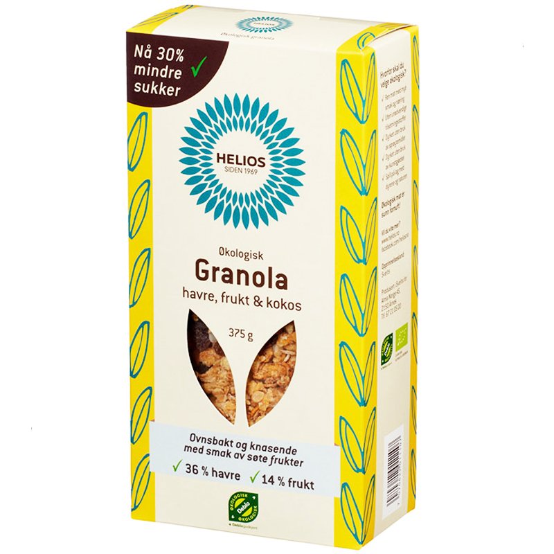 Granola, kaura, hedelmä ja kookos, 375 g - 33% alennus
