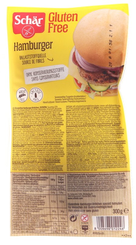 Gluteenittomat Hampurilaissämpylät 4 x 75g - 43% alennus