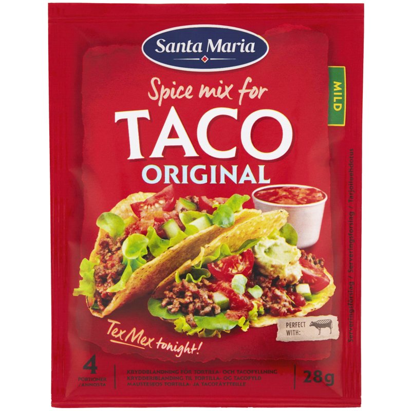 Mausteseos "Taco Original" Mild 28g - 0% alennus