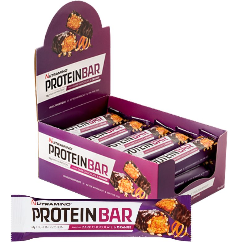 Proteiinipatukoita "Dark Choco & Orange" 15x47g - 31% alennus