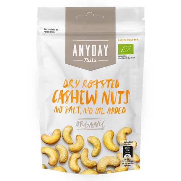 Luomu Cashewpähkinät 120g - 50% alennus