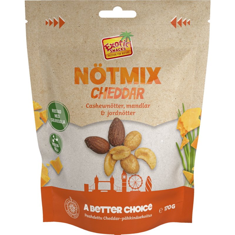 Pähkinäsekoitus Cheddar - 27% alennus