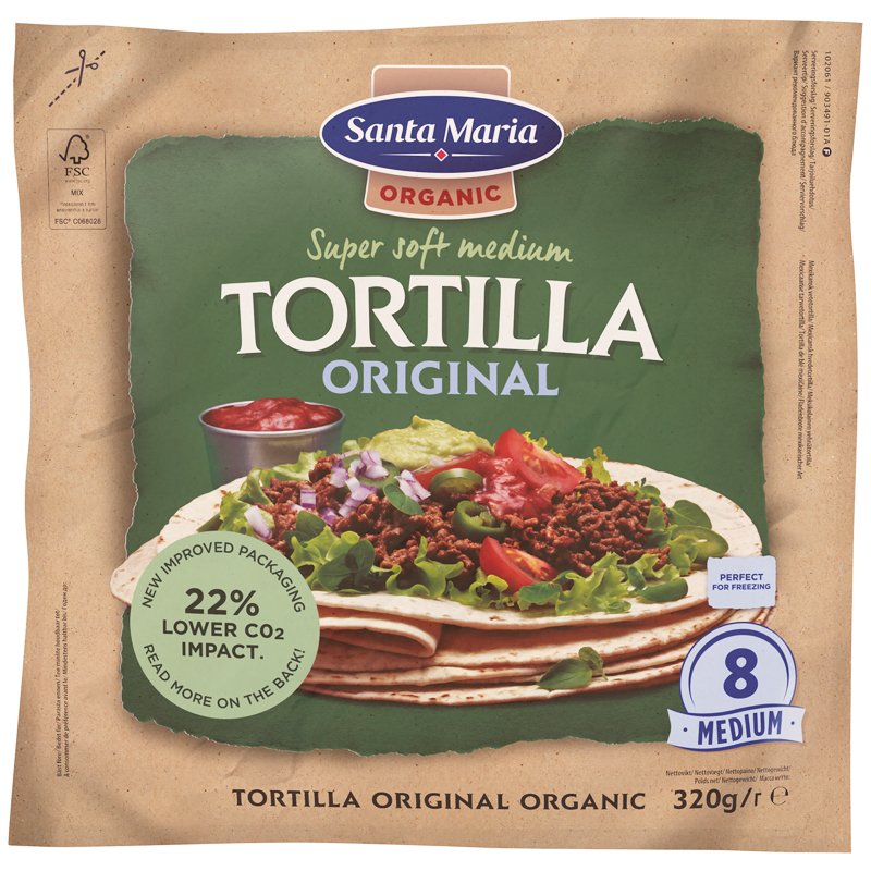 Luomu Tortillaleivät Medium - 25% alennus