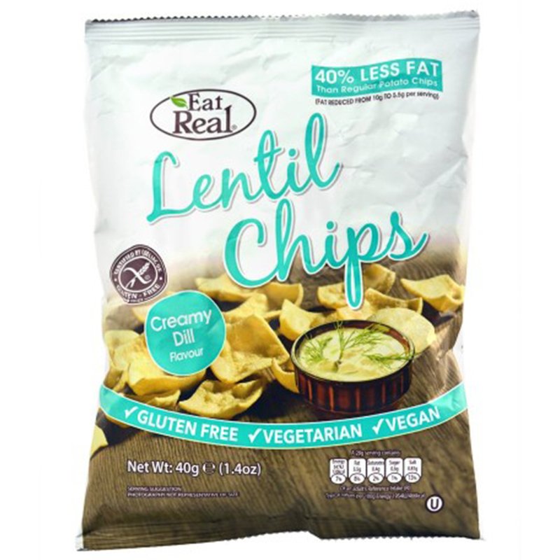 Linssisipsit, "Creamy Dill" 40 g - 17% alennus