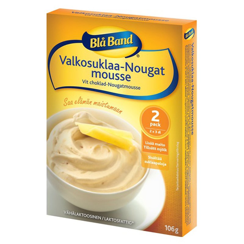 Valkosuklaa- & nougatmousse 2 x 3 dl - 35% alennus