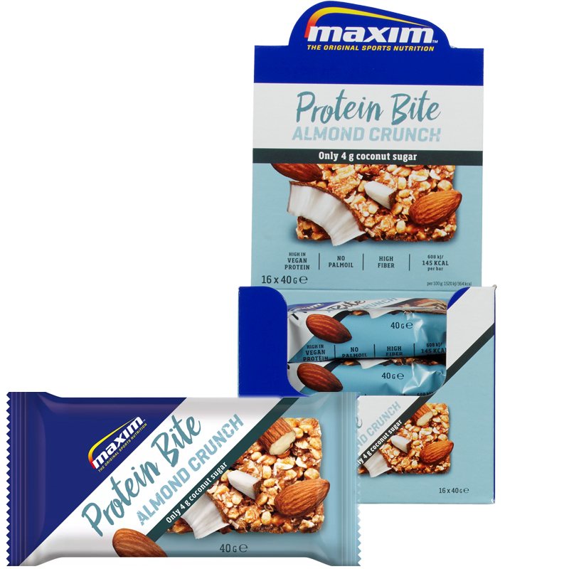 Kokonainen Laatikollinen Proteiinipatukoita "Almond Crunch" 16 x 40g - 67% alennus