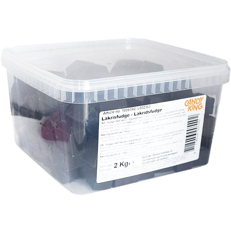 Laatikollinen makeisia - Lakritsifudge 2 kg - 50% alennus