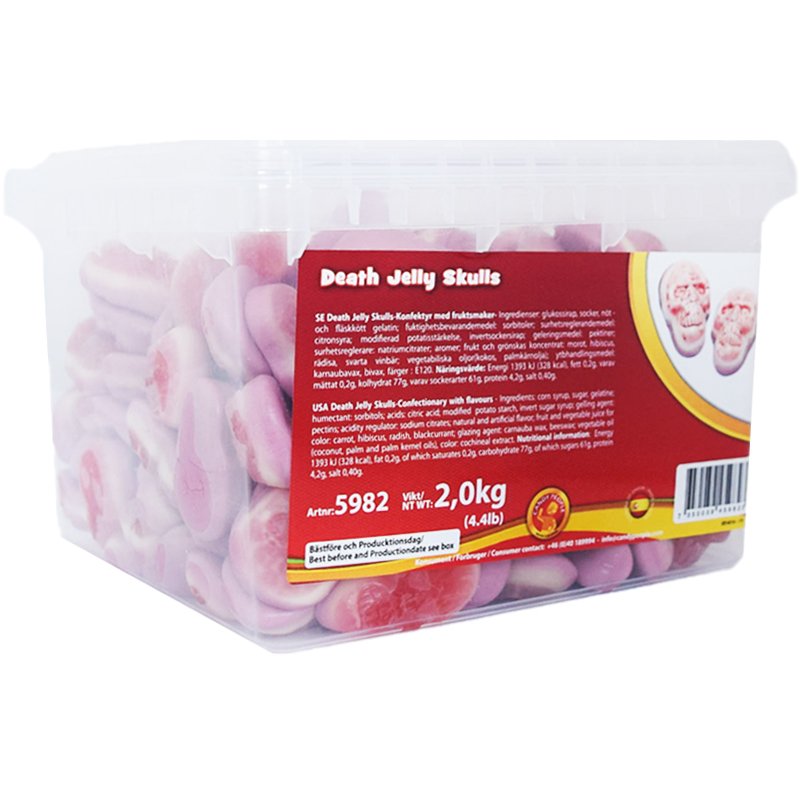 Laatikko: Karkkipääkallot 2kg - 50% alennus