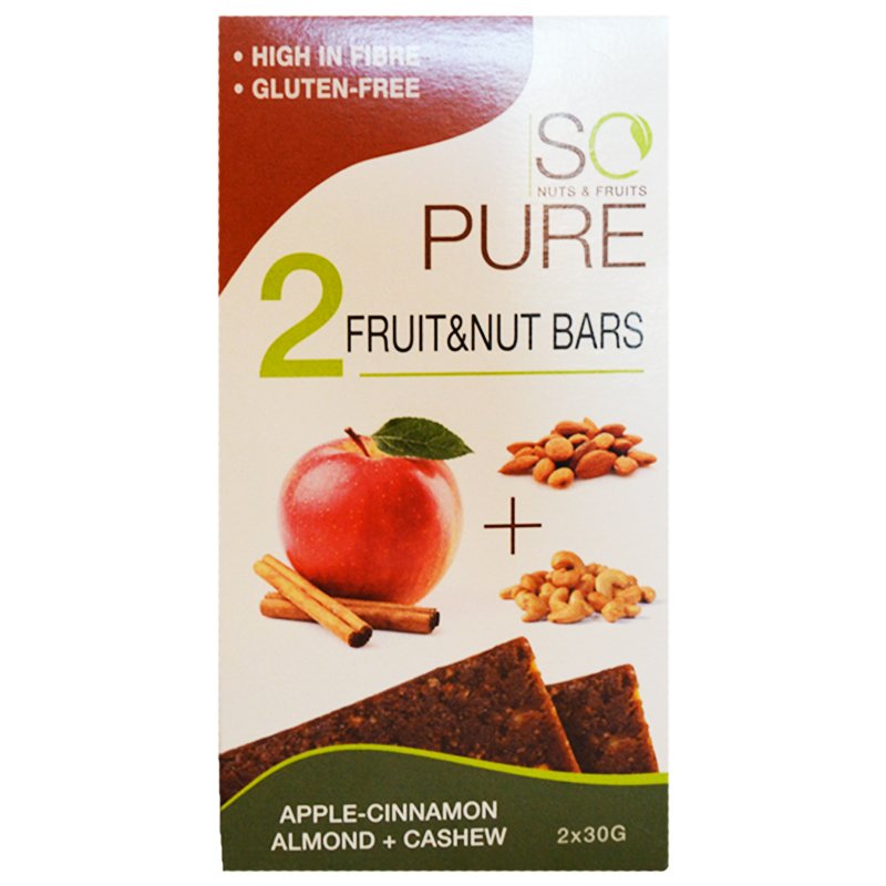 Pähkinäpatukat "Apple & Cinnamon" 2 x 30 g - 74% alennus