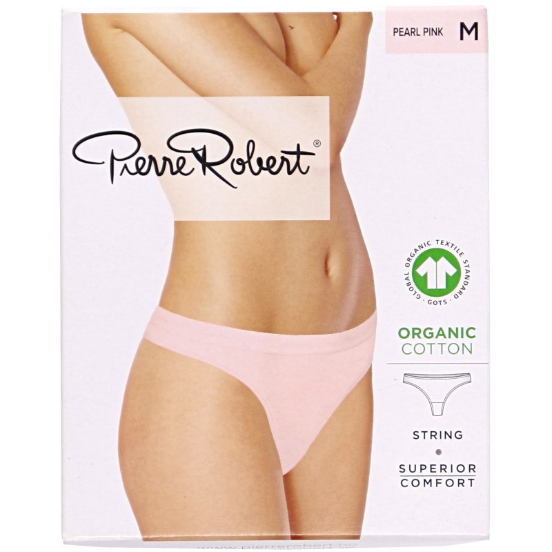 Luomupuuvillaiset stringit pearl pink M - 78% alennus